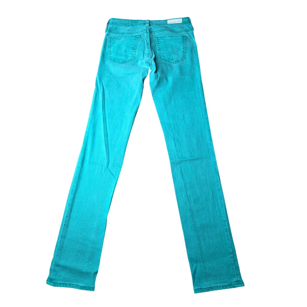 AG Adriano Goldschmied The Still Teal Skinny Jeans Women 24R Made in USA - Picture 12 of 13